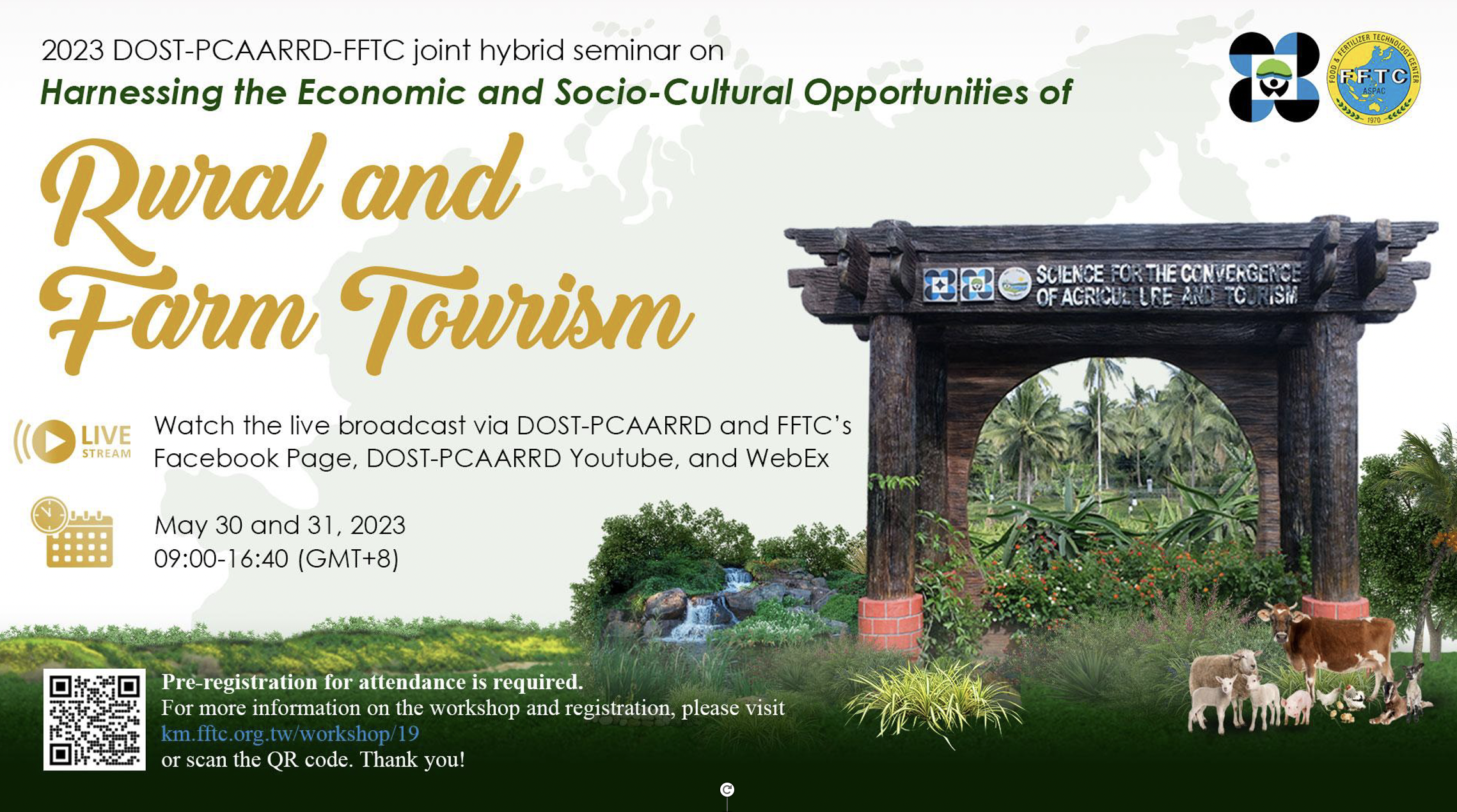 Official event banner of the DOST-PCAARRD and FFTC seminar